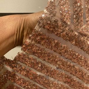 sheer and sequin dress - long sleeve - full length